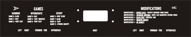 Space War Control Panel Vectorbeam